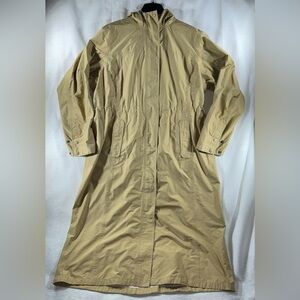 L.L. Bean Hooded Waterproof Long Rain Jacket Trench Spring Classic Sleek women’s